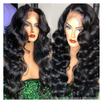 China Vendor Wholesale Virgin Brazilian HD Full Lace Frontal Wigs Natural Transparent Lace Front Human Hair Wig for Black Women